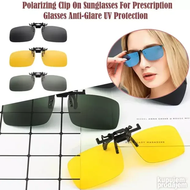 Clip on dodatak za dioptrijske naocare unisex