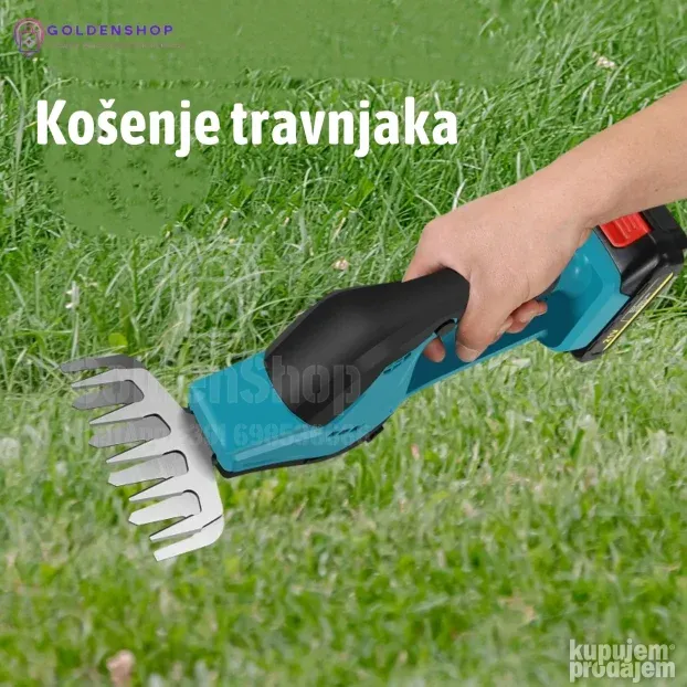 2u1 Aku trimer za travu i živu ogradu 128V