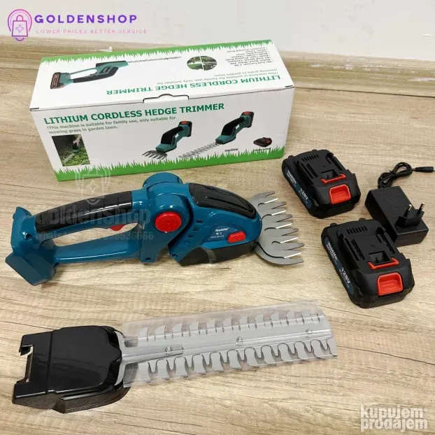 2u1 Aku trimer za travu i živu ogradu 128V