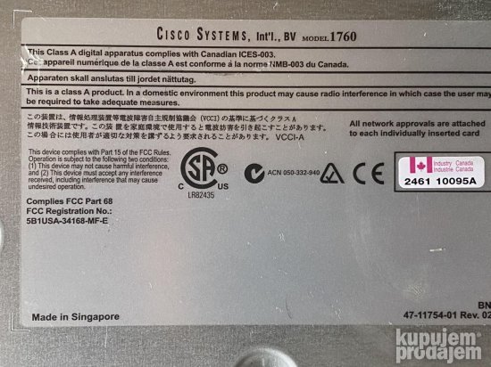 Cisco 1760-V - router - rack-mountable Series - Akcija