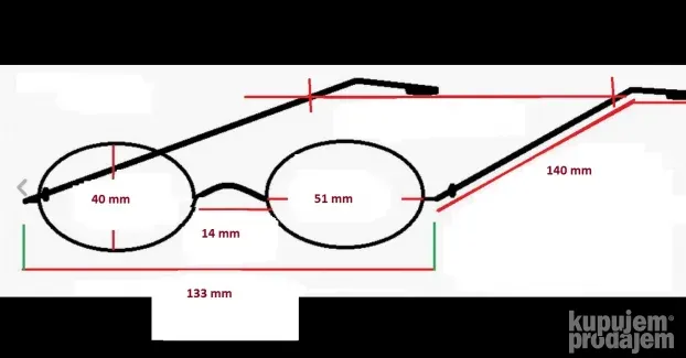 APOLLO Original vintage ram za naočare sa dioptrijom