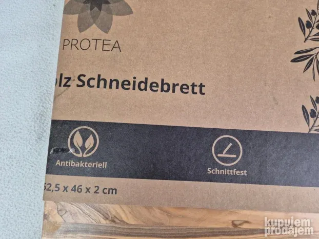 PROTEA kuhinjska daska sa žlebom za sok puno maslinovo drvo