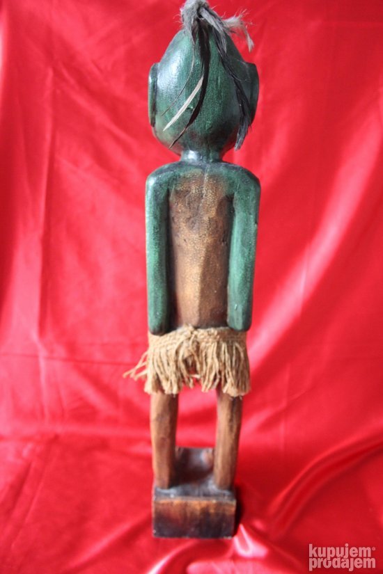Stara Drvena Figura Žene, Ručni Rad, Unikat