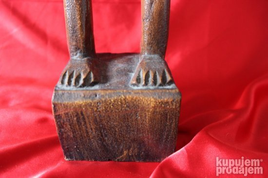 Stara Drvena Figura Žene, Ručni Rad, Unikat