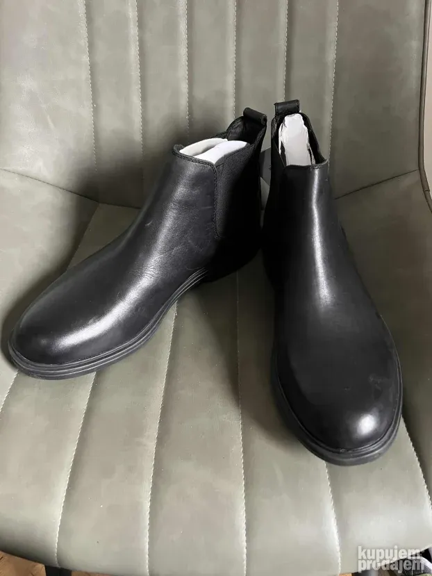 Geox Ottavio Black Leather Boots br. 43-NOVO