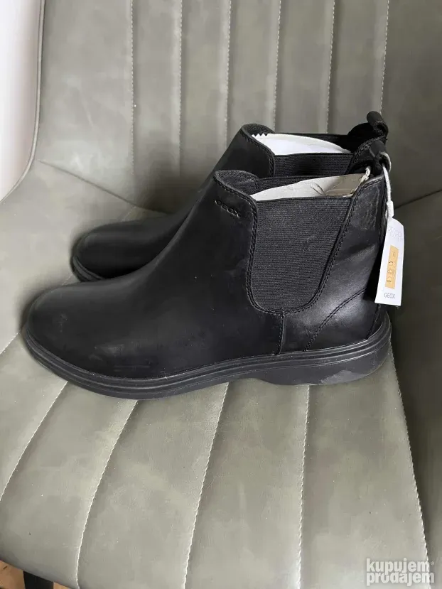 Geox Ottavio Black Leather Boots br. 43-NOVO