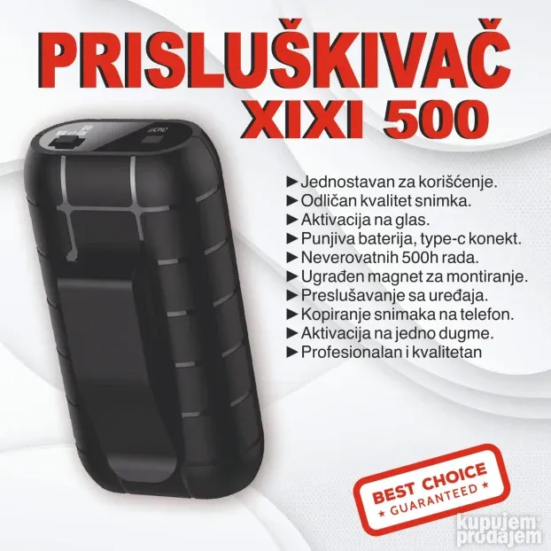 PRO Prisluskivac Razgovora Diktafon Spijunska Bubica 500H