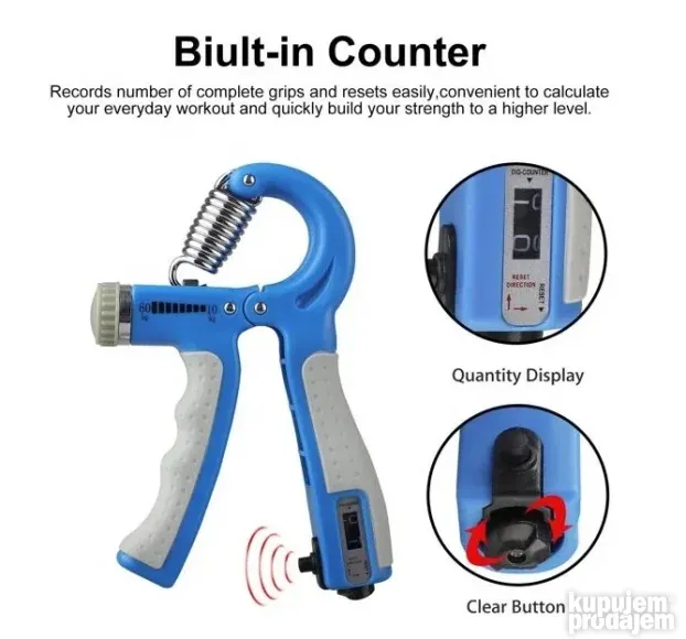 Opruga 10 - 60 kg za saku trenzer za ruku sa brojacem