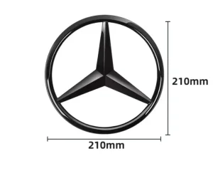 Crni mat prednji znak za masku Mercedes GLA CLA GLE GLK CLK