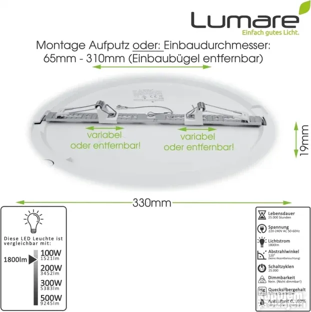 Led plafonjera 3000k sa senzorom - Lumare