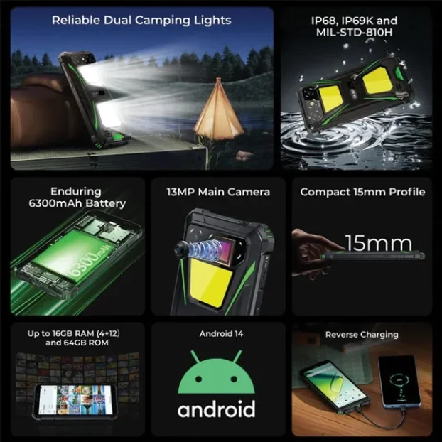 Oukitel G5 Rugged Smartphone 4G/4GB+64GB/6300mAh