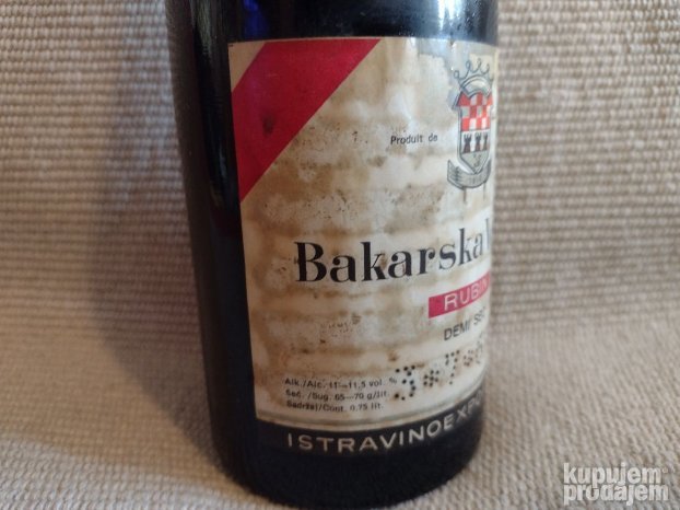 Bakarska Vodica Rubin Demi Sec Istravinoexport rijeka 1969g