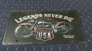Tablica Motor/Legends Never Die
