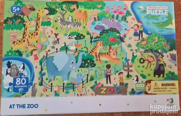 Puzzle 80 Delova - At the Zoo