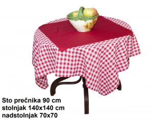 Stolnjaci etno, karirani kanafas stolnjak