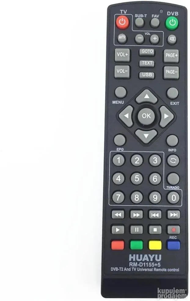 Univerzalni daljinski upravljač za SET TOP BOX DVB-T2
