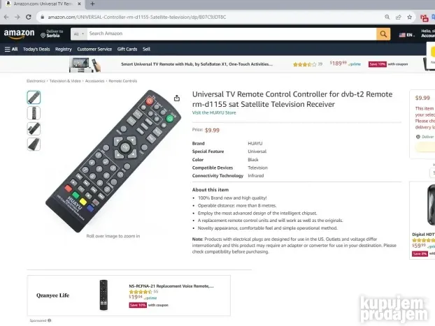 Univerzalni daljinski upravljač za SET TOP BOX DVB-T2