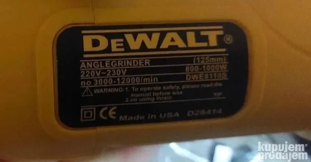 Brusilica DeWALT 800w 125mm