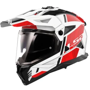 Kaciga LS2 Cross MX702 PIONEER II HILL belo crvena