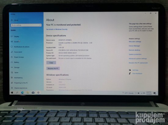 Laptop HP Pavilion dv6-6c07ez i5-2450M 6GB 750GB 15.6