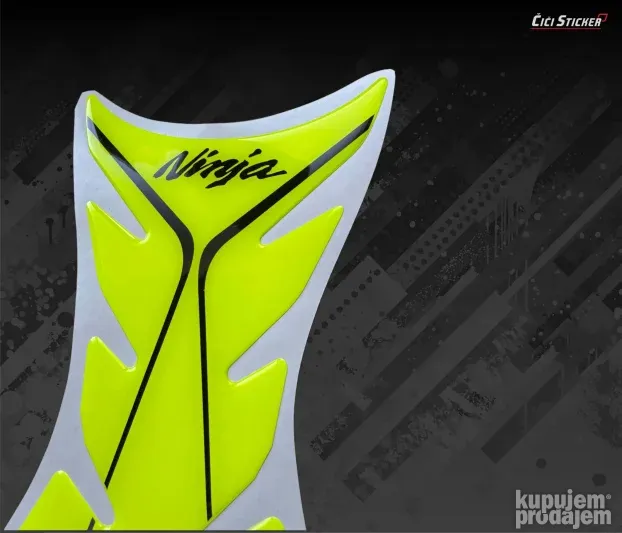 Nalepnice - Kawasaki Ninja Tank pad fluo zuti- stikeri- 2404