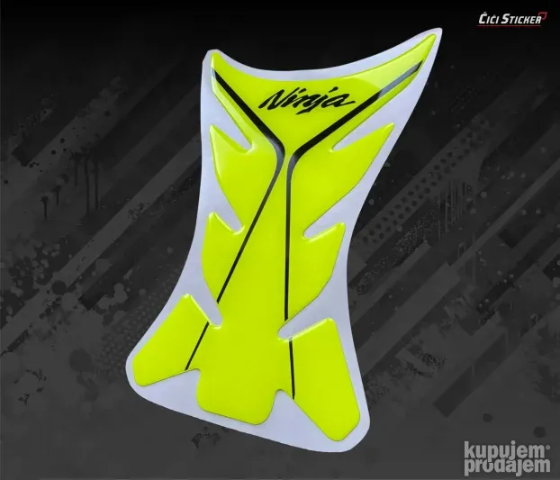 Nalepnice - Kawasaki Ninja Tank pad fluo zuti- stikeri- 2404