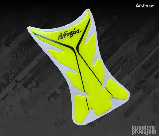 Nalepnice - Kawasaki Ninja Tank pad fluo zuti- stikeri- 2404