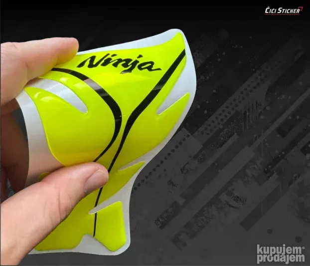 Nalepnice - Kawasaki Ninja Tank pad fluo zuti- stikeri- 2404