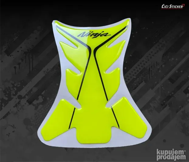 Nalepnice - Kawasaki Ninja Tank pad fluo zuti- stikeri- 2404