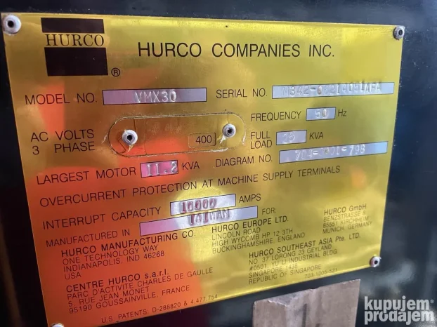 Hurco VMX 30 cnc glodalica