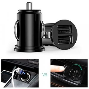 Auto punjač sa dva USB porta jačine 2.1A-3.1A-4A za telefone