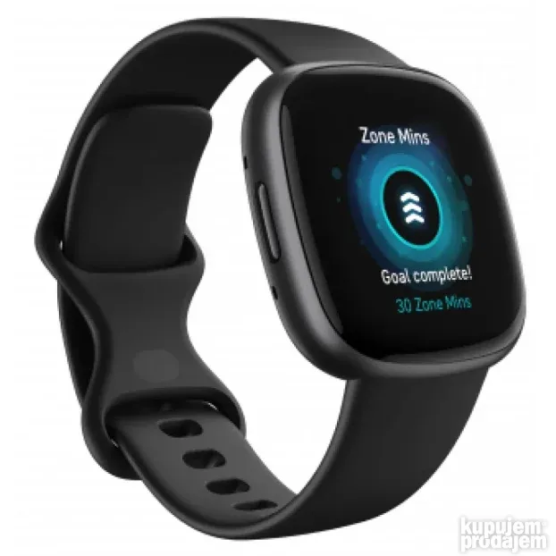 Smartwatch Fitbit Versa 4 Graphite Aluminum Case-Black Silic