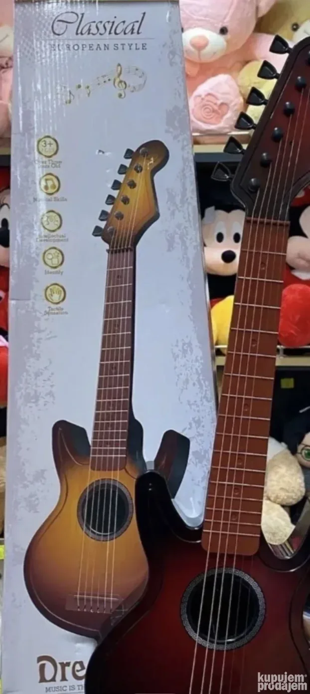 Gitara Za Decu Drvena Dečija Gitara 72cm (NOVO)