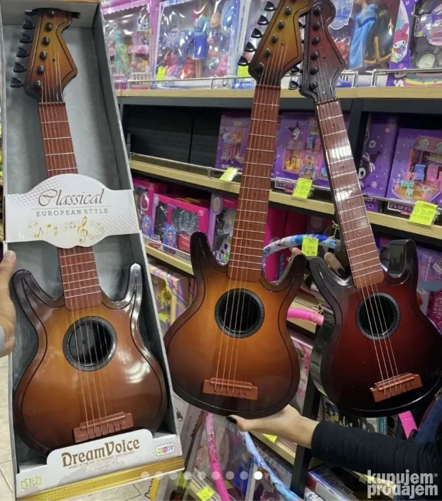 Gitara Za Decu Drvena Dečija Gitara 72cm (NOVO)
