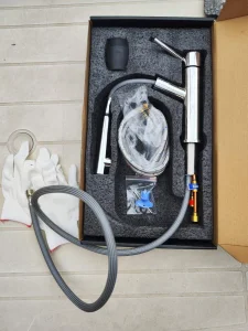 slavina jednoručna 2funkcije niklovana s tušem na izvlačenje