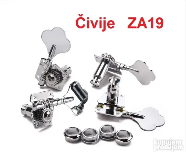 Čivije za bas, slonovo uvo, 4L komplet