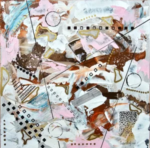 Ples tonova 1 - akril na kartonu 30x30cm