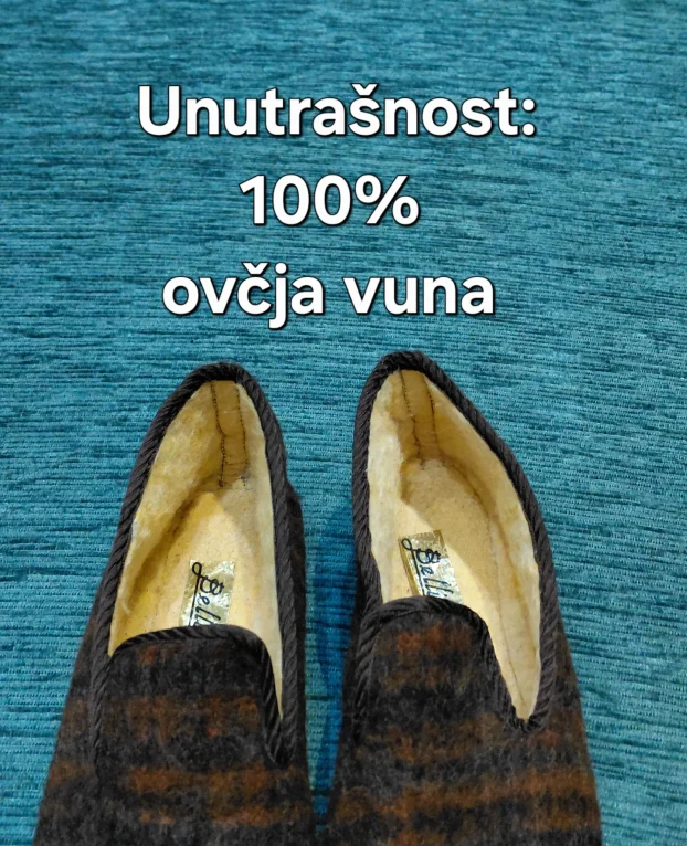 Original Bellinette vuneni papuče 100% vuna Br.40/26cm
