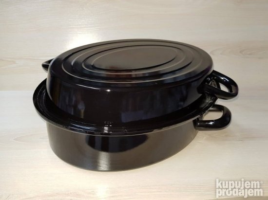 Šerpa serpe pekač emajl ovalna 38 cm sa poklupcom Apex NOVO