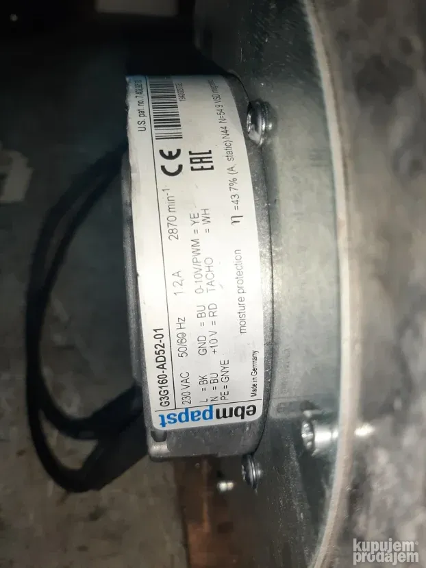 Turbine sa stelovanjem brzine 0,115 kw 2950 o/min