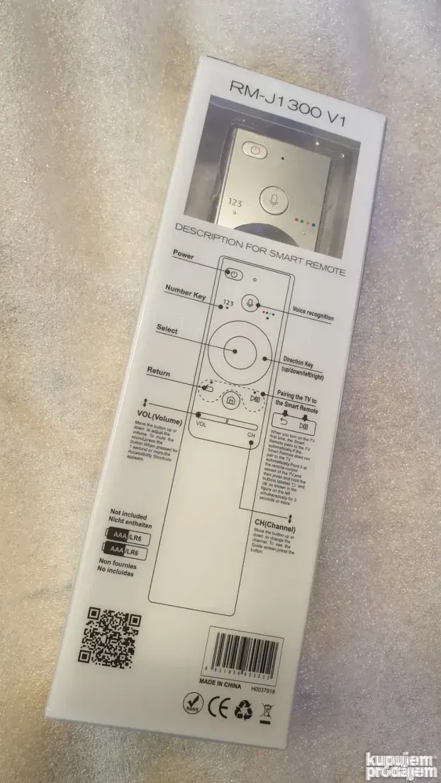 BN59-01270A za Samsung daljinski smart SREBRNI RM-J1300J V1
