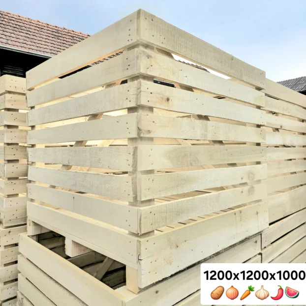 Box Palete - kosevi sanduci za voće i povrće 1200x1200x1000