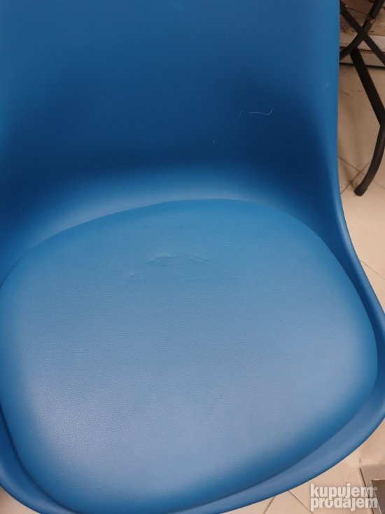 Stolice 4 kom Suedia Kanarska plava boja-Idomya