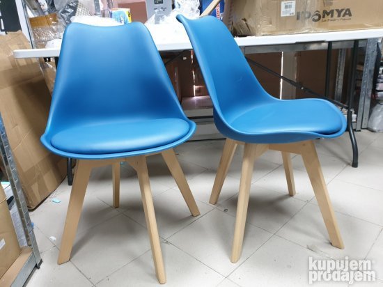 Stolice 4 kom Suedia Kanarska plava boja-Idomya