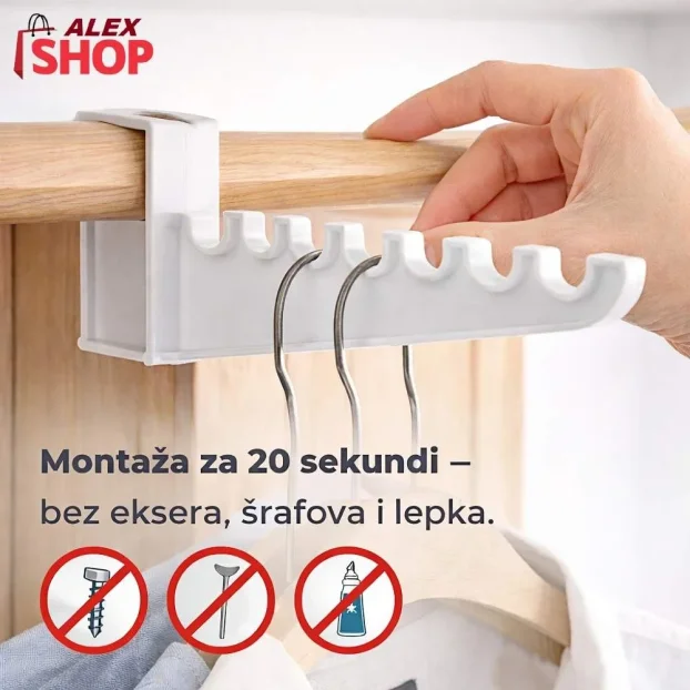 Organizator za garderobu držač za kačenje vešalica