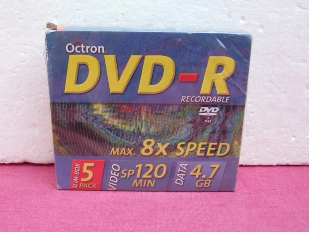 Octron DVD-R diskovi 5 komada Slim Box stari kvalitet NOVO ...
