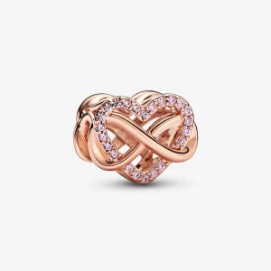 PANDORA Roze srce sa znakom za beskonačnost #782246C01