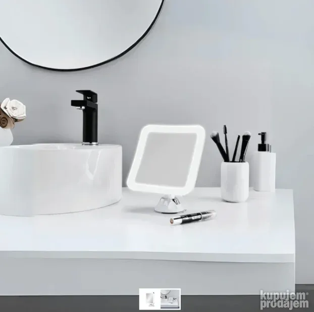Livarno Home LED Ogledalo sa uvećanjem 5x NOVO