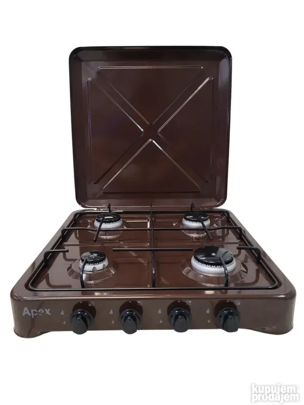 Plinski rešo/šporet 4 ringle Apex Plinski rešo ATESTIRAN bel