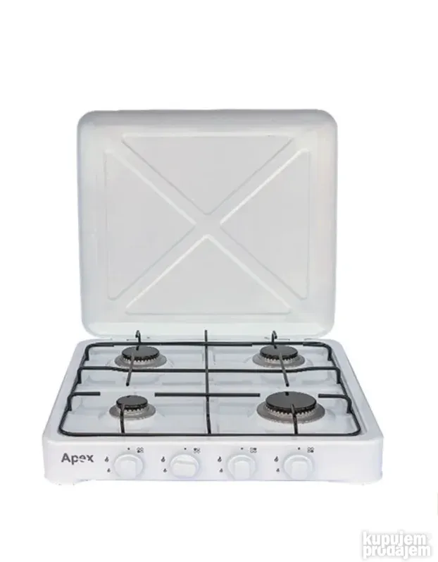 Plinski rešo/šporet 4 ringle Apex Plinski rešo ATESTIRAN bel